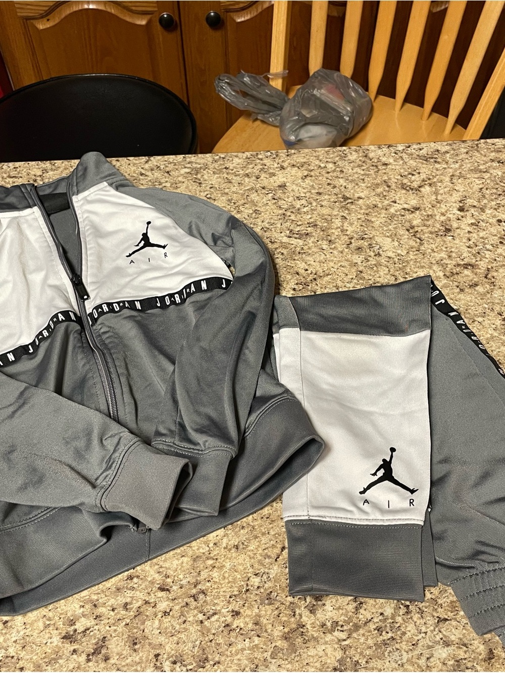Nike Grey & White Jordan Jumpman Track Set Jacket